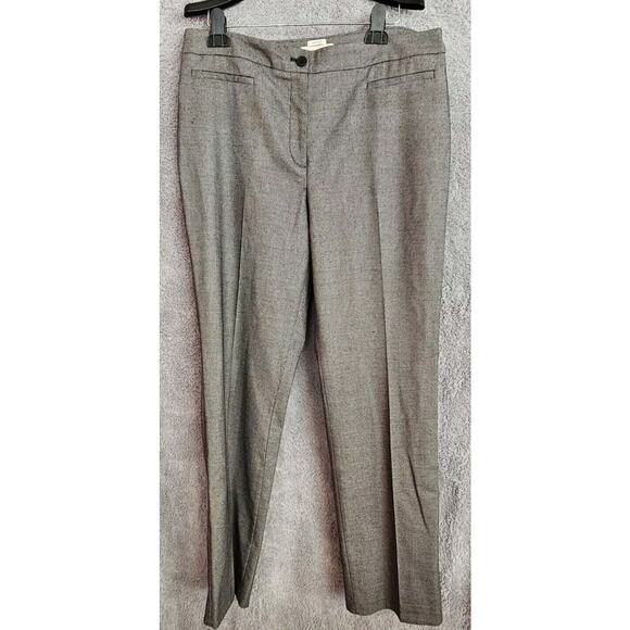 Talbots Heritage Gray Micro Print Dress Pants High Rise Sz 14 36x33 TALL Stretch - Picture 1 of 3
